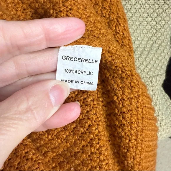 Grecerelle color block heavy knit cardigan sweater size 2X - Picture 8 of 9